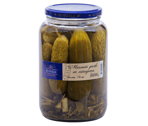 Pickled cucumbers with tarragon