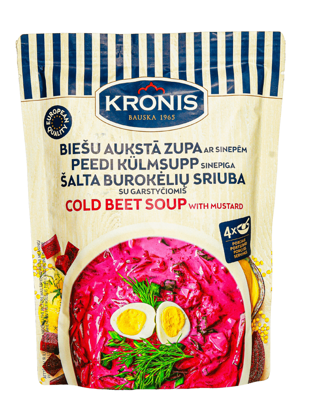 Biešu aukstā zupa ar sinepēm