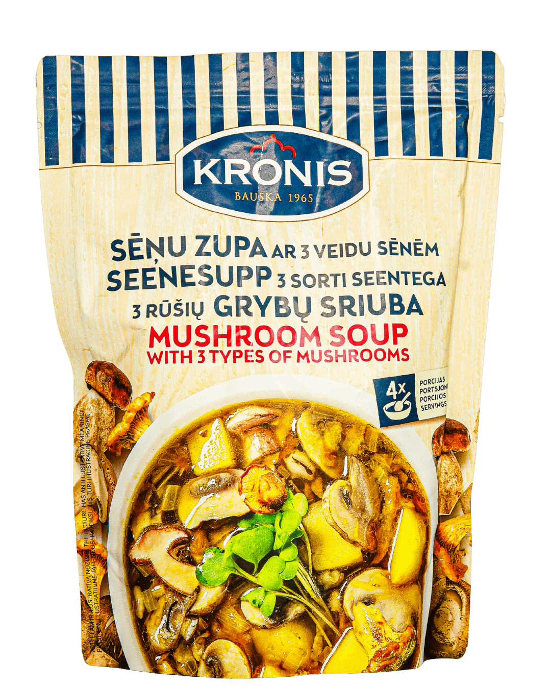 Sēņu zupa ar 3 veidu sēnēm