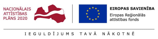 Atbalsta programmas vizuālis — Pētniecības projekta nosaukums: «Gatavie produkti un mērces inovatīvā iepakojumā pasaules tirgiem